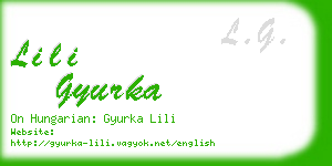 lili gyurka business card